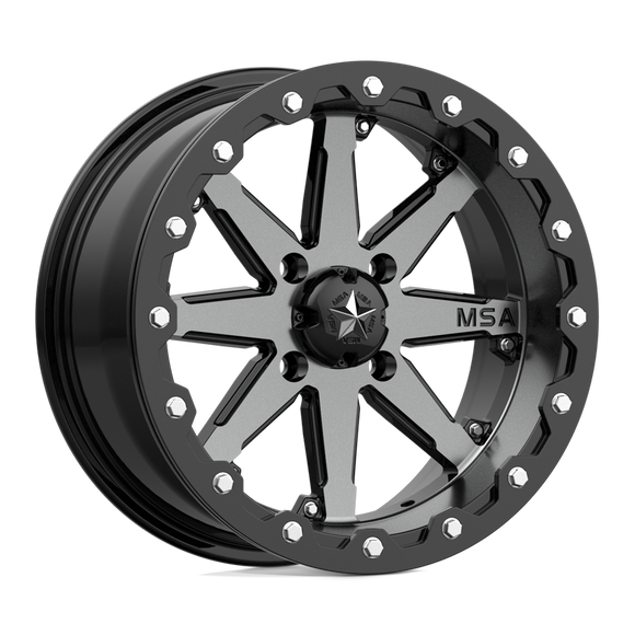14X7 MSA OFFROAD Lok Gun Metal Wheel/Rim 4X156 ET0 4-156 14-7 M21-04756