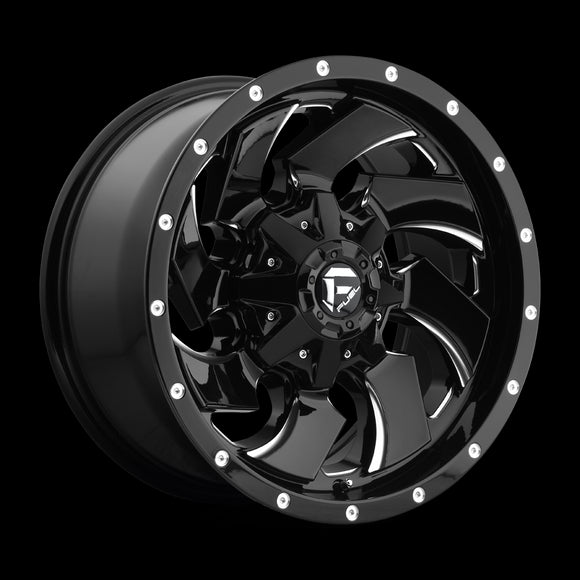 20X12 Fuel D574 Cleaver Gloss Black Milled 6X135/6X139.7 ET-44 wheel/rim
