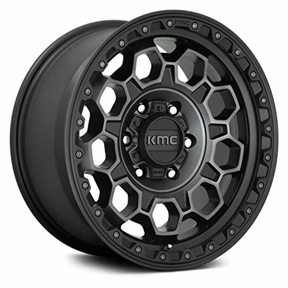 17X9 KMC KM545 TREK Satin Black With Gray Tint 6X139.7 ET18 wheel/rim
