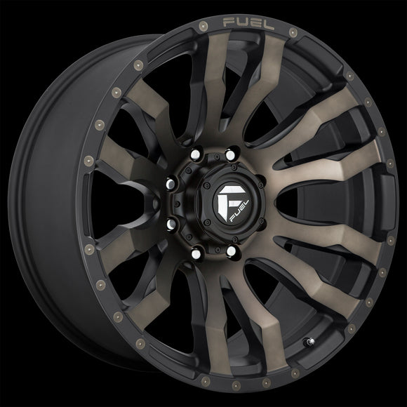 20X9 Fuel D674 Blitz Matte Black Double Dark Tint 6X135 ET20 wheel/rim
