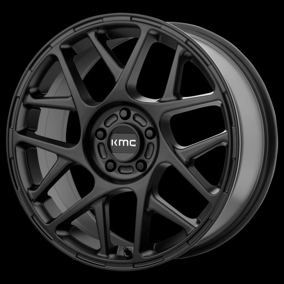 17X8 KMC KM708 Bully Satin Black 5X114.3 ET38 wheel/rim