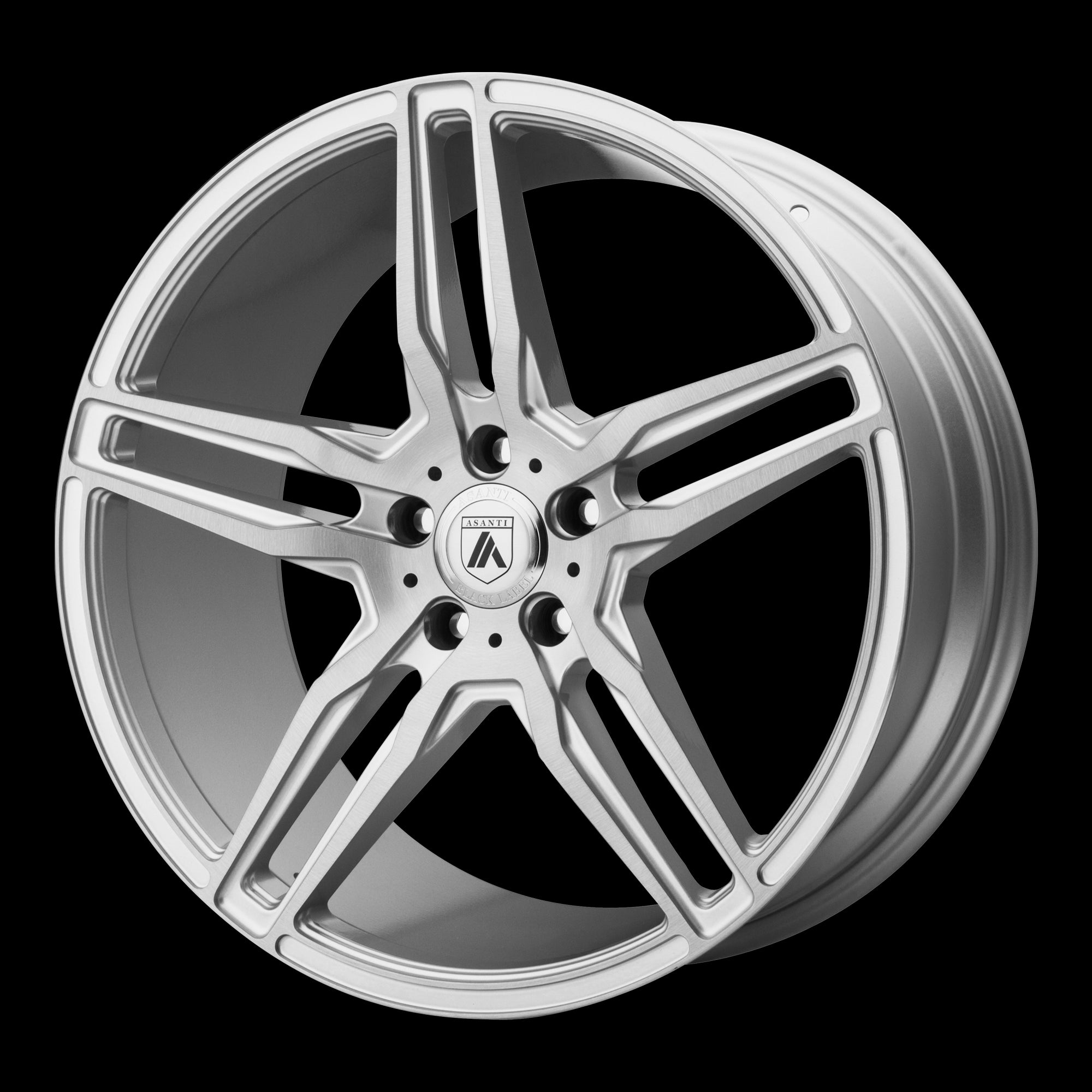 22X10.5 Asanti Black Orion Silver with Carbon Fiber Wheel/Rim 5x114.3 ET35