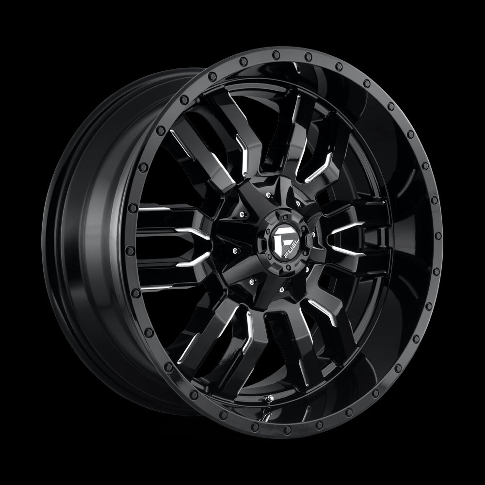 22X10 Fuel D595 SLEDGE Gloss Black Milled 8X180 ET10 wheel/rim - 0