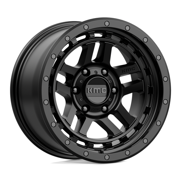 17X9 KMC KM540 RECON Satin Black 6X139.7 ET-12 wheel/rim