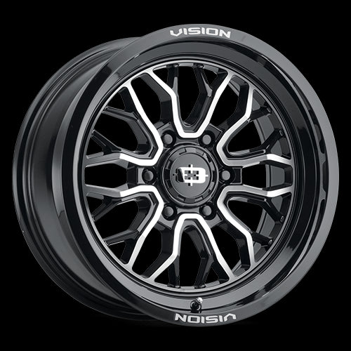 Vision 402 Riot Gloss Black Machined Face 22X10 6x135 ET-19 Wheel/Rim ...