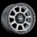 17x9 Vision 350 Ojos Satin Grey Wheel 6x139.7 ET-12 CB106.2-1