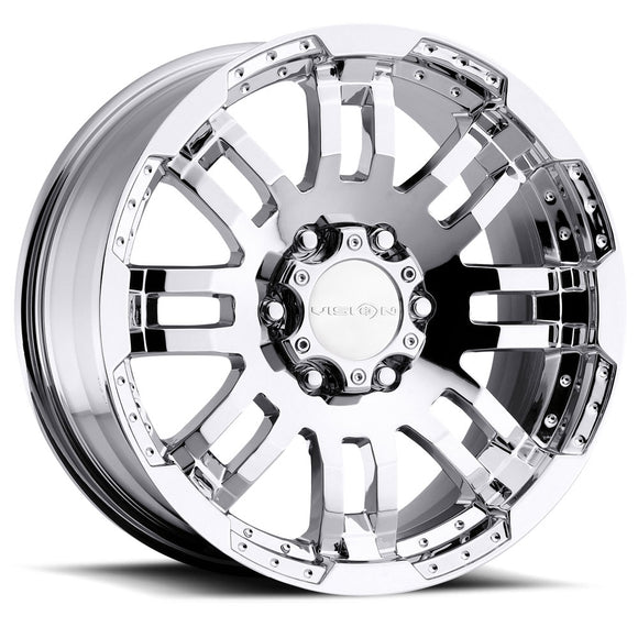 18x8.5 Vision 375 Warrior Chrome 5x150 ET25 Wheel Rim