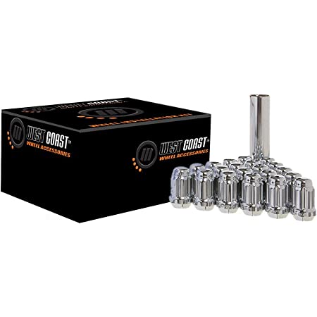 12X1.5 Bulge Acorn Spline Lug Nuts 1.38" 24 Piece Install Kit Chrome