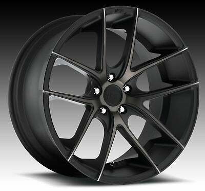 20x8.5 Niche Targa Black & Machined Wheel/Rim 5x115 5-115 20-8.5