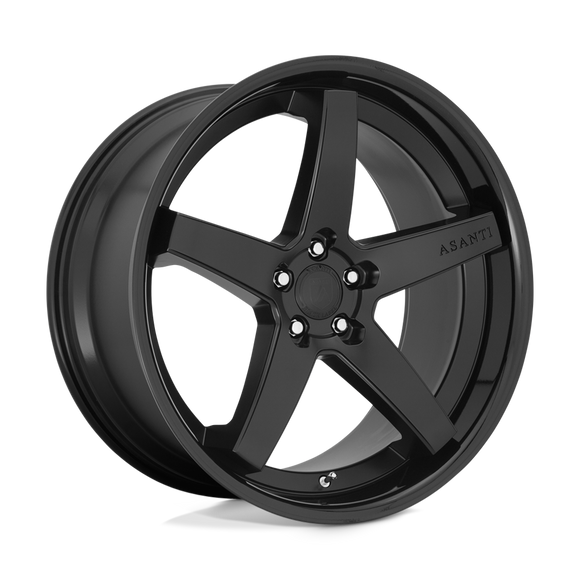 22X10.5 Asanti Black ABL31 Regal Satin Black Gloss Black Lip 5X112 ET35