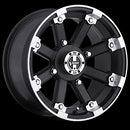 12x8 Vision 393 Lockout Black Machined Lip 4x101.6 4x4 ET-10.2 Wheel Rim-1