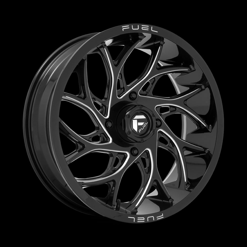 20X7 Fuel UTV D741 Runner Gloss Black Milled 4X156 ET13 wheel/rim