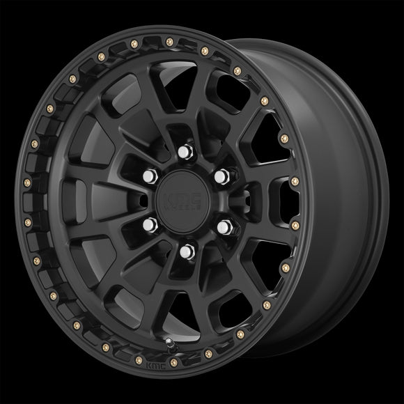 17X8.5 KMC KM718 SUMMIT Satin Black 6X139.7 ET0 wheel/rim