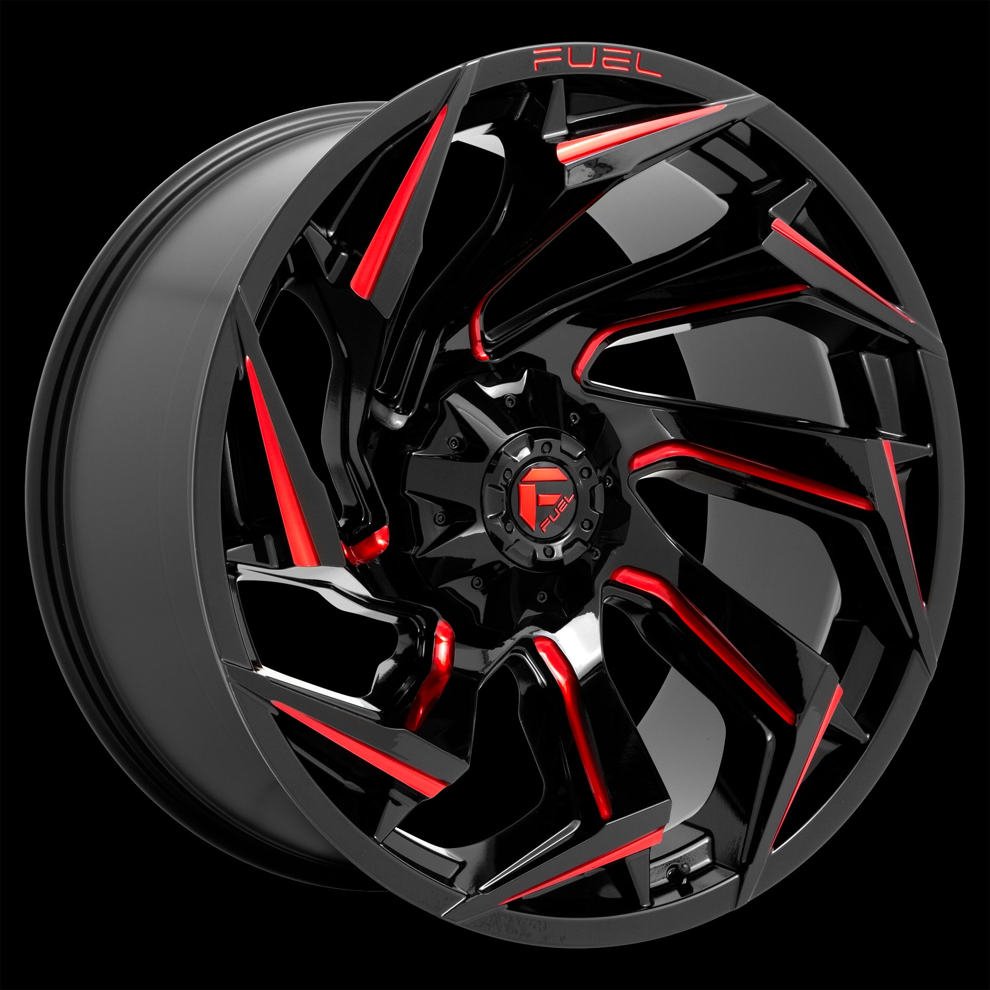 24X12 Fuel D755 REACTION Gloss Black-MIL-RTTC 8X180 ET-44 wheel/rim