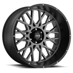 20x12 Vision 412 Rocker Anthracite with Satin Black Lip 8x180 ET-51 CB124.2 - 0