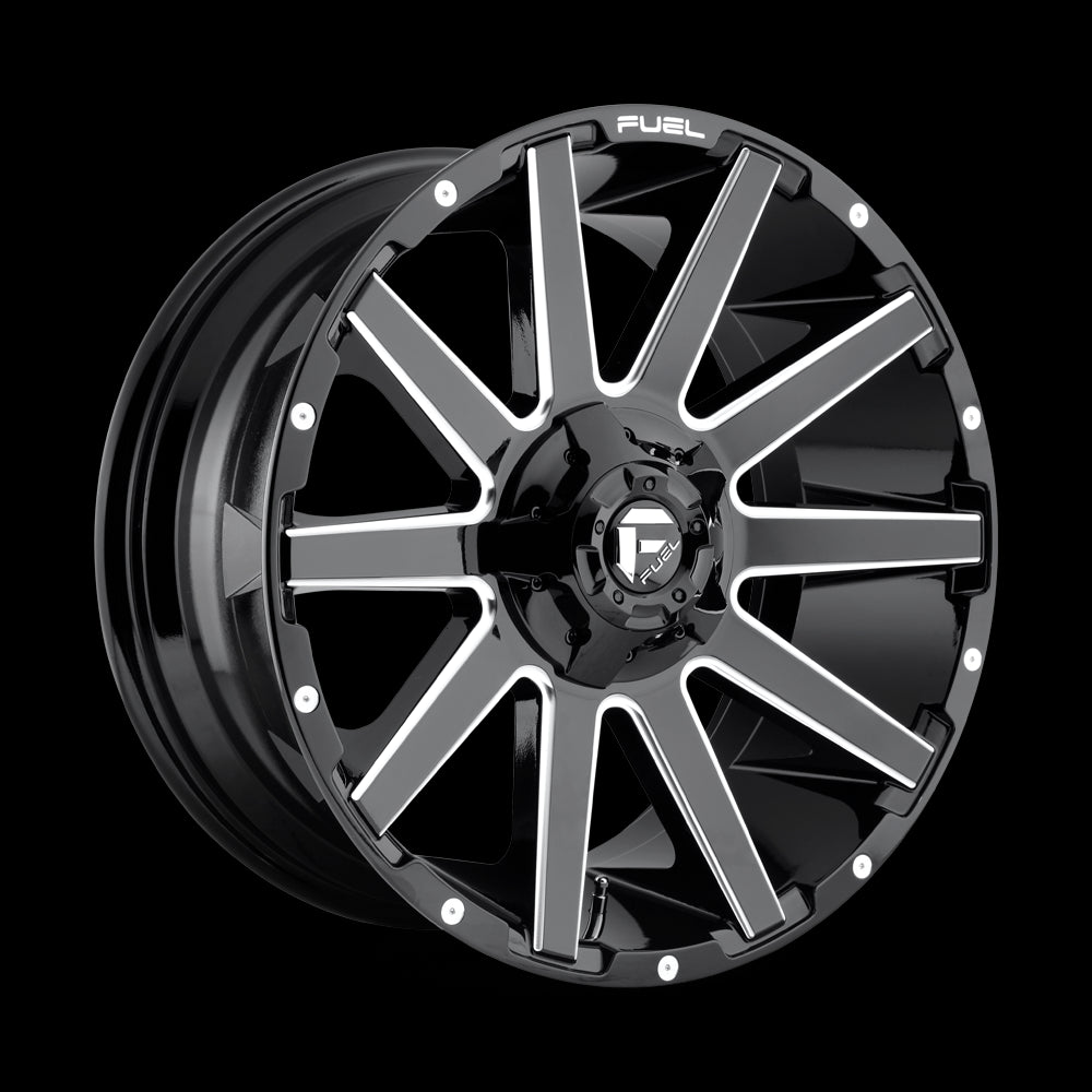 20X9 Fuel D615 Contra Gloss Black Milled 6X135/6X139.7 ET20 wheel/rim