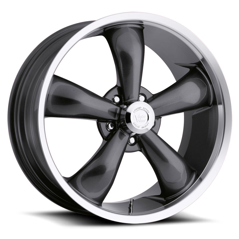 17x7 Vision 142 Legend 5 Gunmetal Machined Lip 5x114.3 5x4.5 ET6 Wheel Rim - 0