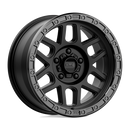 17X8.5 KMC KM544 MESA Satin Black With Gloss Black Lip 6X135 ET0 wheel/rim-3