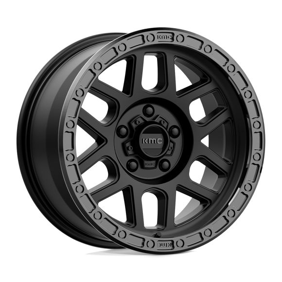 17X8.5 KMC KM544 MESA Satin Black With Gloss Black Lip 6X135 ET0 wheel/rim