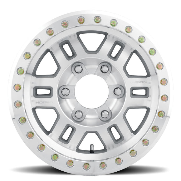17x8.5 Vision 398 Manx Beadlock Machined No Clear Coat 6x139.7 ET0 CB108