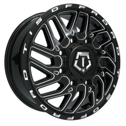 20x8.25 TIS 544BM Gloss Black Milled 8x210 ET127 Wheel Rim