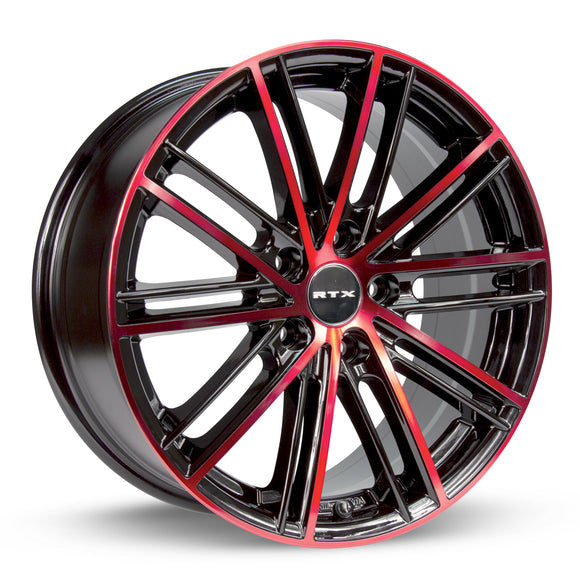 17x7.5 RTX Strobe 5 Black Machined Red 5x114.3 ET45 wheel/rim