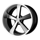 22x9 American Racing NOVA Black Wheel/Rim 5x127 22-9 5-127 ET15-3
