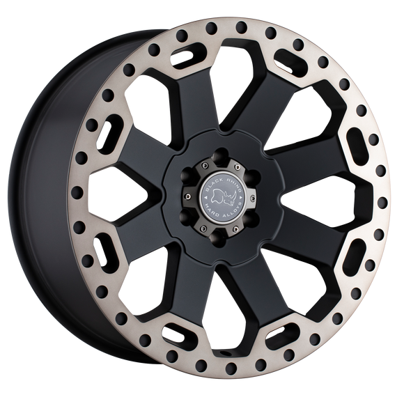 17x9 Black Rhino Warlord Matte Black Machined Dark Tint Lip 8x165.1 ET12 Wheel