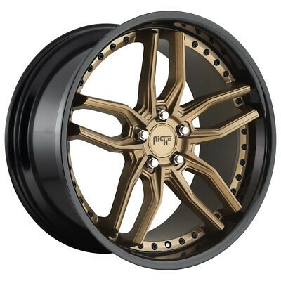 8.5x19 Niche Wheels M195 Methos Matte Bronze Black Bead Ring 5x114.3 ET35 CB72.5