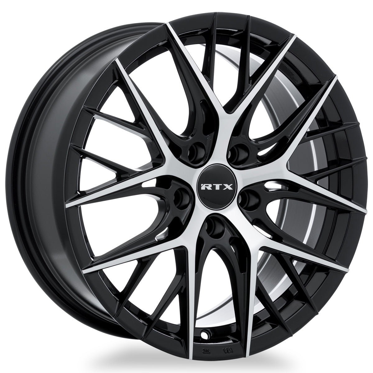 17x7.5 RTX Valkyrie Gloss Black Machined 5x114.3 ET40 wheel/rim