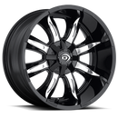 18x9 Vision 423 Manic Gloss Black Machined Face Wheel 8x165.1 ET-12 CB125.2-1