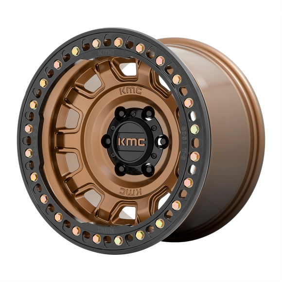 17X9 KMC KM236 TANK Beadlock Matte Bronze 6X139.7 ET-15 wheel/rim