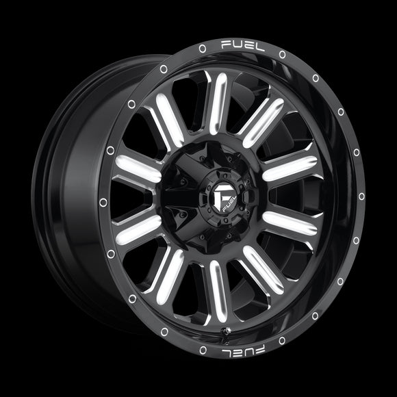 20X10 Fuel D620 Hardline Gloss Black Milled 8X165.1 ET-18 wheel/rim