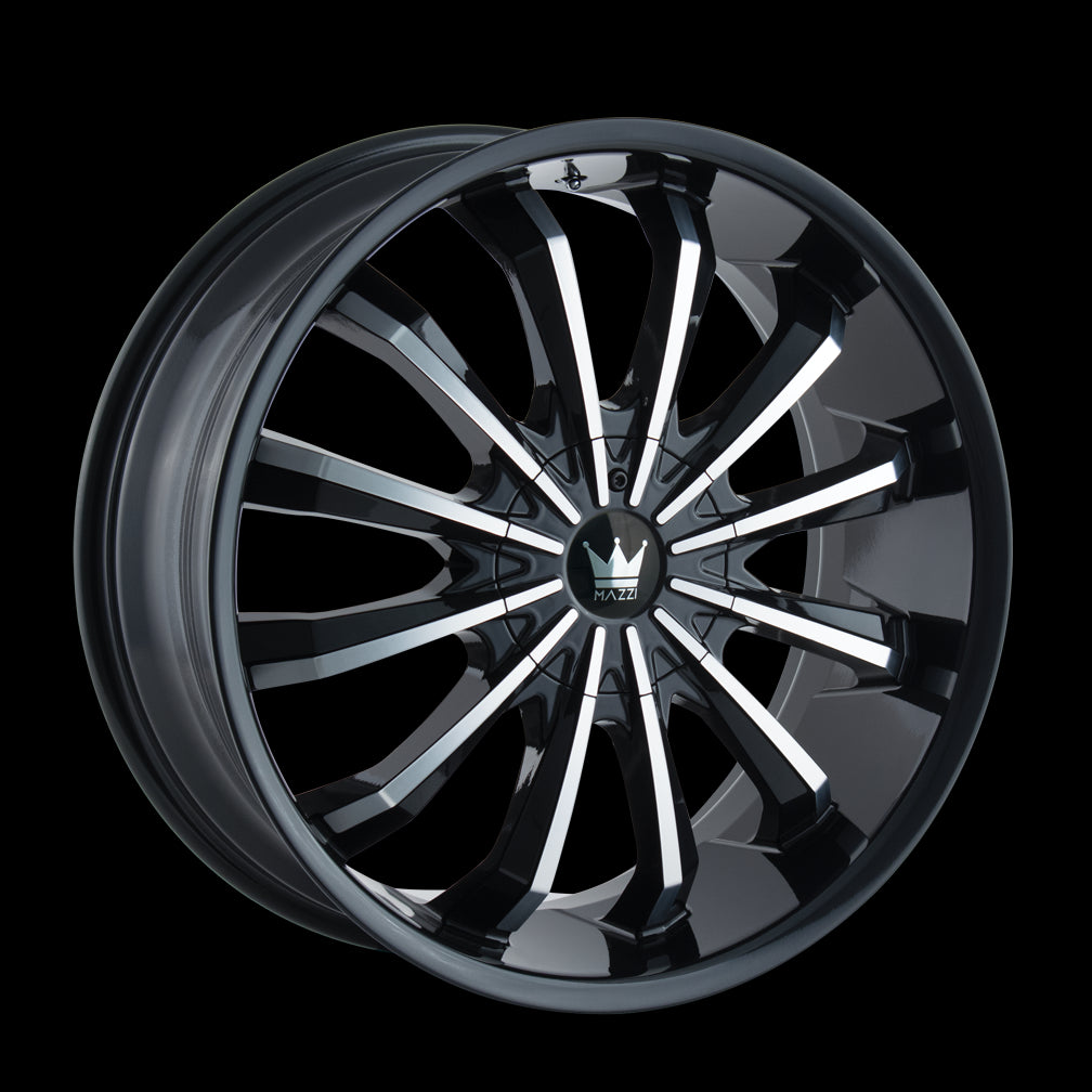 22x9.5 Mazzi Fusion Black-Gloss Wheel/Rim 5x115 341-22918B