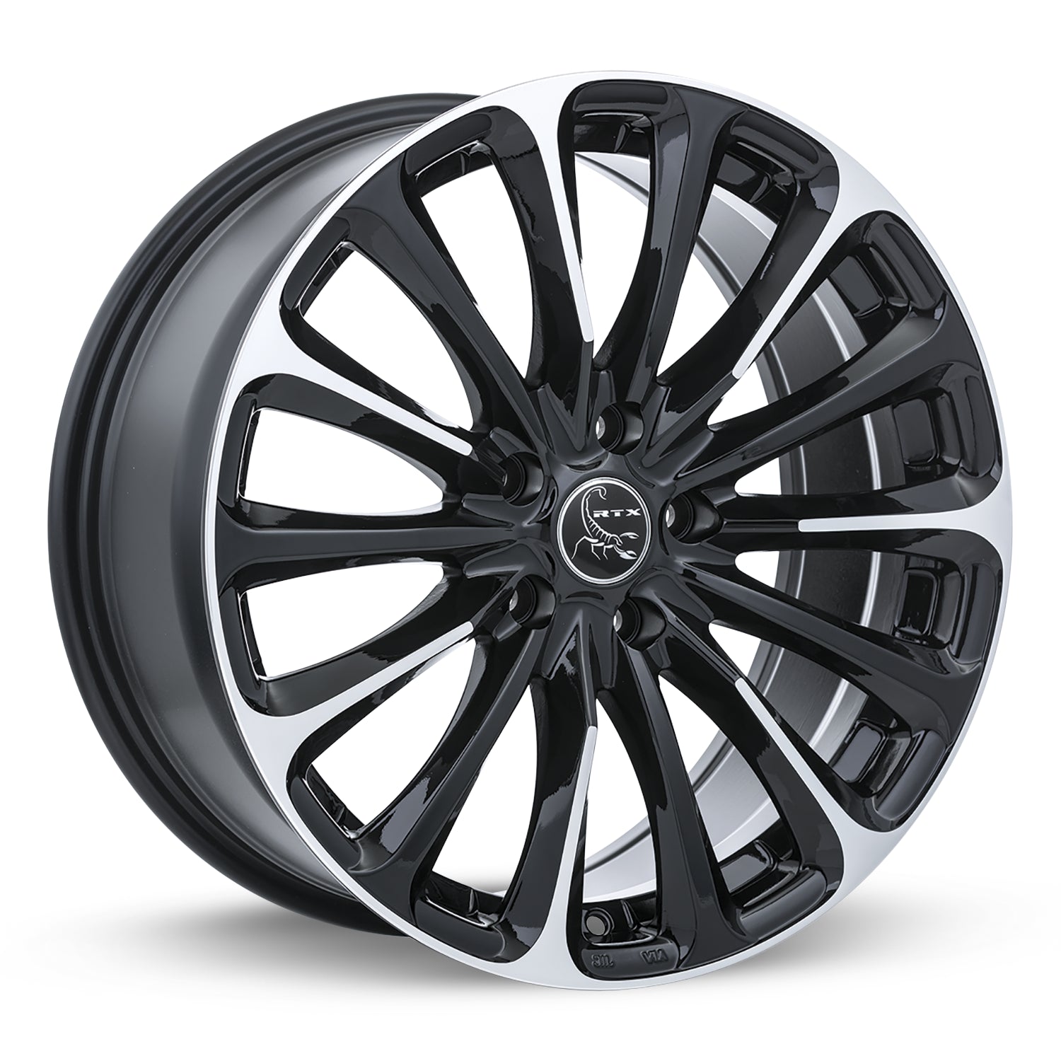 17x7.5 RTX Poison Black Machined 5x114.3 ET42 wheel/rim