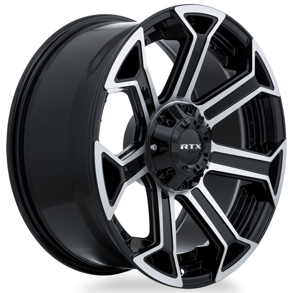 18x9 RTX Peak Gloss Black Machined 6x135/139.7 ET0 wheel/rim