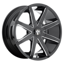 20x8.5 DUB Push Black & Milled Wheel/Rim 5x108 5-108 20-8.5-2