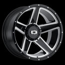 20x11.5 Vision 390 Empire Gloss Black Milled Spoke 8x180 ET-44 CB124.2-1