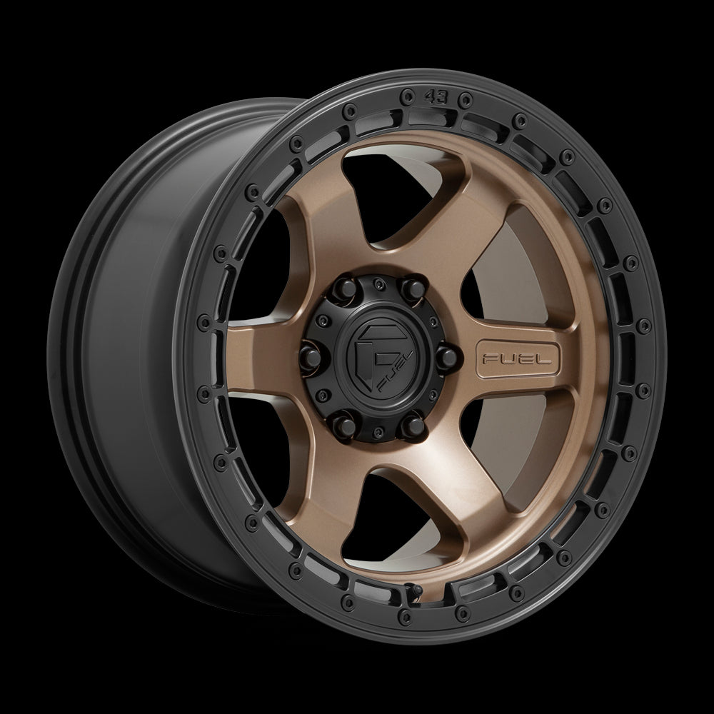 18X9 Fuel D751 BLOCK Matte Bronze With Black Ring 6X114.3 ET20 wheel/rim - 0