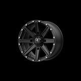 16X7 MSA Offroad Wheels Clutch Satin Black Wheel/Rim 4x137 ET10