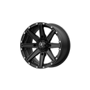 12X7 MSA Offroad Wheels Clutch Satin Black Wheel/Rim 4x156 ET10-3