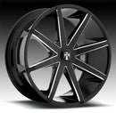 22x10 DUB Push Black Wheel/Rim 5X114.3 5-114.3 5x4.5 22-10-3