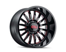 24x14 Cali Off-Road Summit  Black/Red Milled Spokes 8x180 ET-76 wheel-1