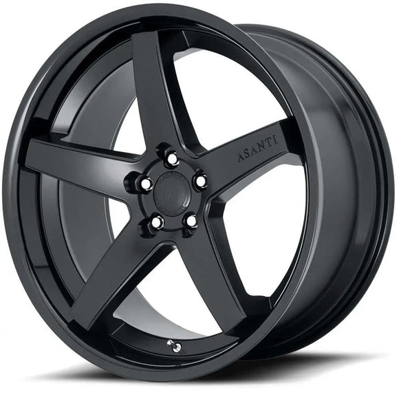 20X10.5 Asanti Black ABL31 Regal Satin Black Gloss Black Lip 5X112 ET38