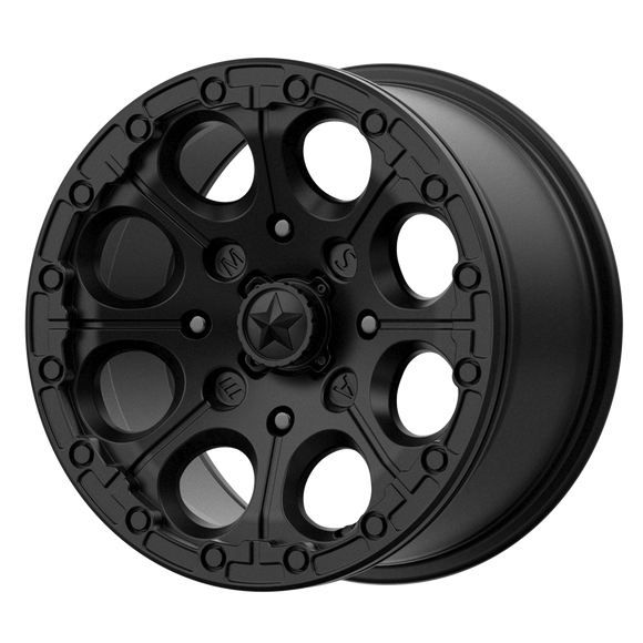 15X7 MSA OFFROAD WHEELS M44 CANNON Beadlock S-BLK 4X110 ET25 wheel/rim