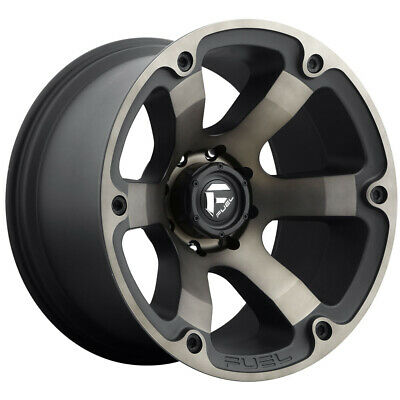 17X10 Fuel D564 BEAST Matte Black Double Dark Tint 5X127 ET-18 wheel/rim