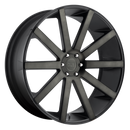 22x10.5 DUB Shot Calla Black & Machined Wheel/Rim 5x127 5-127 22-10.5-3