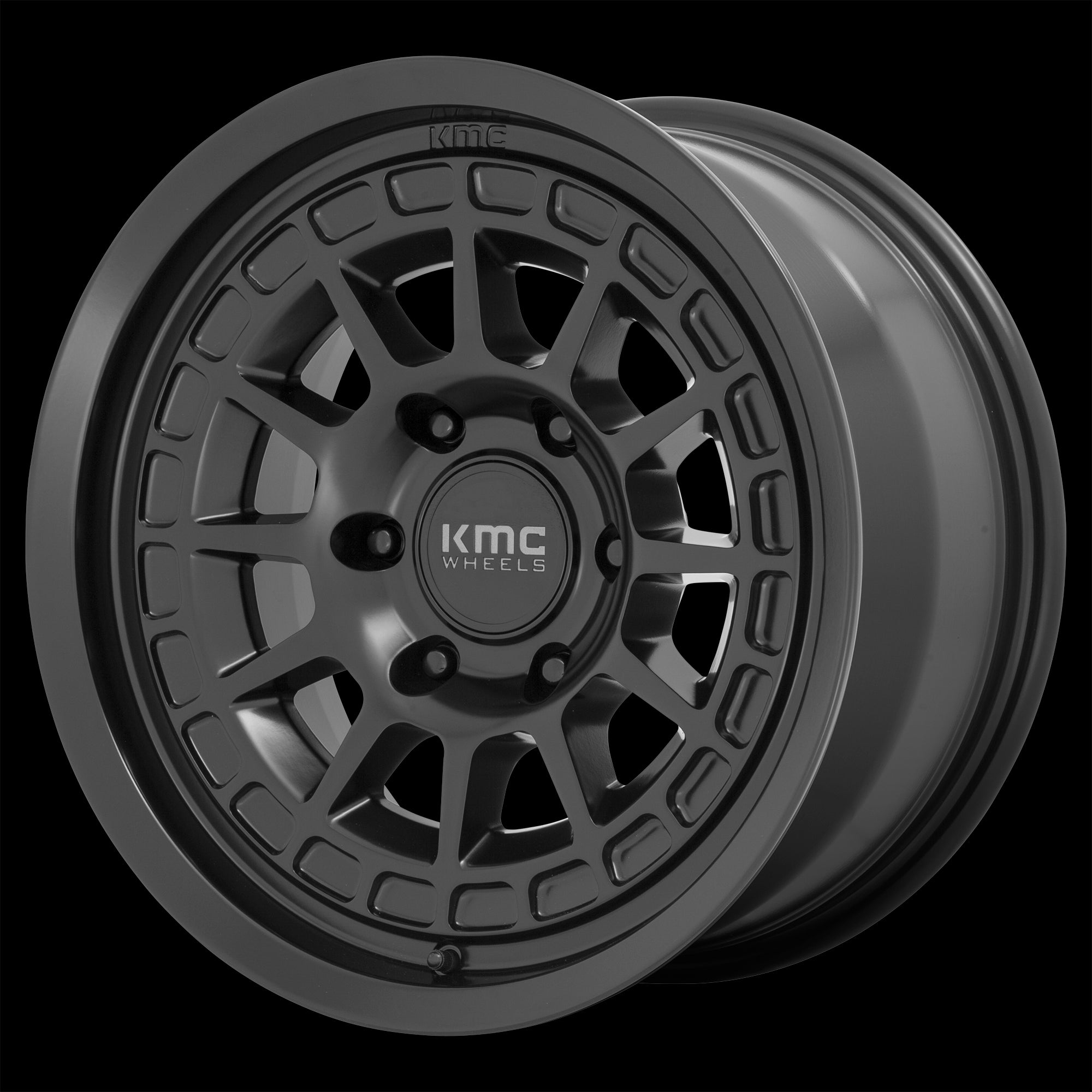 17X8.5 KMC KM719 CANYON Satin Black 6X139.7 ET0 wheel/rim