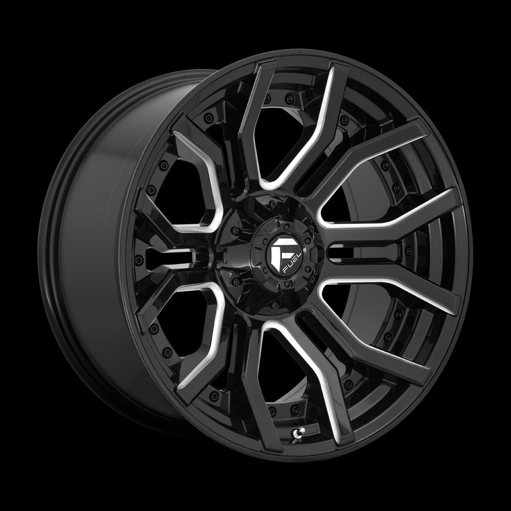 20X10 Fuel D711 RAGE Gloss Black Milled 6X135/6X139.7 ET-18 wheel/rim - 0