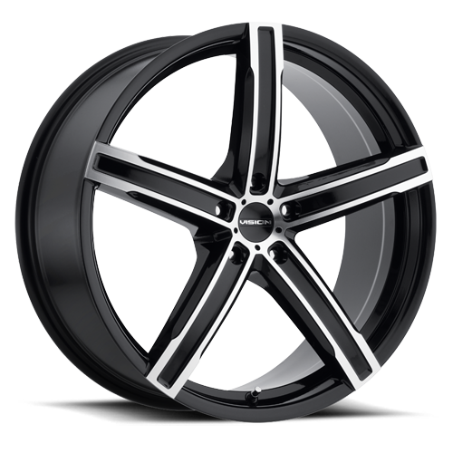 17x8 Vision 469 Boost Black Machined Face 5x114.3 5x4.5 ET38 Wheel Rim